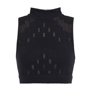Koral Black High-Neck Sleeveless Top